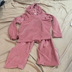Cozy Pink Hooded Lounge Set